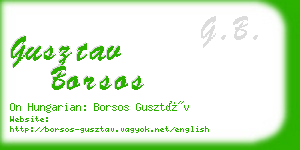 gusztav borsos business card